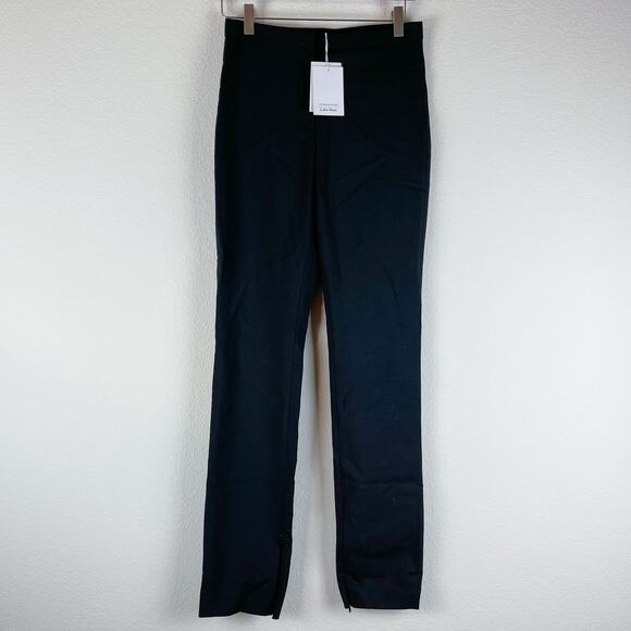& Other Stories Pants - & Other Stories Wool Blend Pants Womens 2 Black Ankle Zip Skinny Trouser NWT